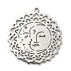 Non-Tarnish 304 Stainless Steel Pendants STAS-B054-09P-1