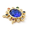 Brass Cubic Zirconia Pendants KK-G419-04G-01-4