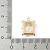 Brass Micro Pave Cubic Zirconia Pendants KK-M326-21G-3