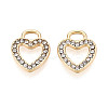 Rack Plating Alloy Rhinestone Charms FIND-N011-22KCG-1