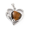 Natural Tiger Eye Pendants G-C236-01C-P-RS-2