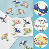 20Pcs 2 Styles Printed Wooden Pendants WOOD-GO0001-09-5