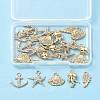 25Pcs 5 Style Alloy Crystal Rhinestone Pendants FIND-FS0004-14-8