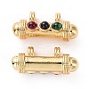 Brass Micro Pave Cubic Zirconia Pendants FIND-A012-01G-3