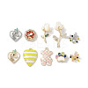 40Pcs 10 Styles Brass Enamel Charms KK-A218-07-1