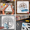 9Pcs 9 Styles Easter PET Hollow Out Drawing Painting Stencils Sets DIY-WH0383-0037-4