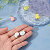 5Pcs Glazed Nautilus Seashell Shape Porcelain Pendants PALLOY-TAC0222-6