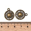Sun Tibetan Style Alloy Pendants TIBEP-S295-54AB-NR-2