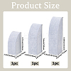 3Pcs 3 Sizes Vertical Wooden Covered with Velvet Necklace Display Stands NDIS-WH20001-03A-2