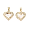 Brass Micro Pave Clear Cubic Zirconia Pendants KK-N254-200G-1
