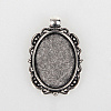 Vintage Tibetan Style Alloy Pendant Cabochon Bezel Settings TIBEP-O006-51AS-1