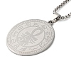 Non-Tarnish Oval 201 Stainless Steel Ankh Cross Eye Of Horus Egypt Religion Pendant Necklaces for Women and Men LS-NJEW-F324-05P-1