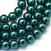 Baking Painted Pearlized Glass Pearl Round Bead Strands X-HY-Q003-4mm-79-1