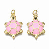 Brass Enamel Pendants KK-Q252-018C-NF-1