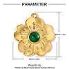 304 Stainless Steel Glass Pendants STAS-OY008-60G-2