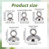 100Pcs 5 Styles 201 Stainless Steel Bead Cap Pendant Bails STAS-GO0001-11-2