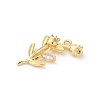Brass Pave Clear Cubic Zirconia Pendants KK-V016-02G-2