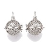 Rack Plating Brass Cage Pendants KK-S751-004P-1