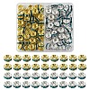 120Pcs 2 Colors Brass Rhinestone Spacer Beads RB-FS0001-05B-1