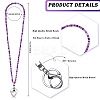 4Pcs 4 Colors Handmade Polymer Clay Bead Name Card Lanyard NJEW-SW00041-2