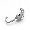 Tarnish Resistant 304 Stainless Steel Bead Tips STAS-N071-10-1