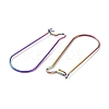 Ion Plating(IP) 304 Stainless Steel Hoop Earrings Findings Kidney Ear Wires STAS-L216-22A-RS-3