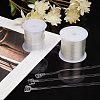2 Rolls 2 Styles Invisible Stretchy TPU Plastic Transparent Elastic Strap EW-NB0001-09-5