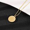 304 Stainless Steel Flat Round Pendant Pet Urn Ashes Necklaces LS-NJEW-S455-01G-3