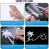 Beach Theme PVC Cartoon Self Adhesive Car Stickers FIND-WH0152-165B-6