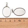 304 Stainless Steel Pendant Cabochon Settings STAS-D379-03C-P-3