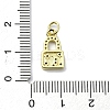 Brass Micro Pave Claer Cubic Zirconia Charms KK-H475-50G-06-3