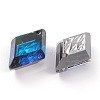 Embossed Glass Rhinestone Pendants GLAA-J101-04B-4