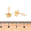 Brass Micro Pave Clear Cubic Zirconia Star Stud Earrings EJEW-C158-09G-5