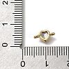 Rack Plating Brass Cubic Zirconia Heart Links Connector Charms KK-M014-01C-G-3