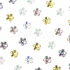 70Pcs 5 Colors Transparent Electroplate Glass Bead Caps EGLA-FS0001-55-3