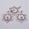Natural Quartz Crystal Pendants KK-P180-A05-R-1