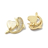 Brass Micro Pave Clear Cubic Zirconia Pendants KK-A221-21B-G-2