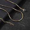 1.5MM 304 Stainless Steel Snake Chain Necklaces for Women Men STAS-V011-04C-G-1