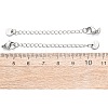 304 Stainless Steel Chain Extender with Flat Round Charms STAS-G383-05P-3