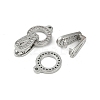 Brass Clear Cubic Zirconia Fold Over Clasps KK-Z078-09P-2