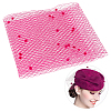 Polyester Birdcage Bridal Veil Netting with Chenille Dot AJEW-WH0471-103C-05-1