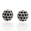 Rack Plating Brass Cubic Zirconia Beads LS-ZIRC-S001-6mm-B03-3