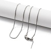 Adjustable 304 Stainless Steel Box Chain Necklaces NJEW-K270-07P-1