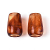 Two Tone Transparent Acrylic European Beads OACR-N157-04-1