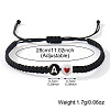 304 Stainless Steel Alphabet Beads Braided Bead Bracelets RY3090-27-2