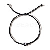 Stylish Minimalist Steel Bead Round Alphabet Double Rope Men's Bracelet GX4208-10-1