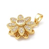 Brass Micro Pave Cubic Zirconia Rotating Pendants LS-KK-M323-01D-G-2