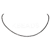 2.5MM 304 Stainless Steel Textured Cable Chain Necklaces for Women Men NJEW-JN05819-01-2