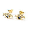 Eye Real 18K Gold Plated Brass Stud Earrings EJEW-L269-088G-1