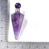 Natural Amethyst Faceted Cone Openable Perfume Bottle Big Pendants G-L524-18P-10-4
